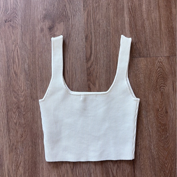 Glassons Ivory Ribbed Knit Tank - Picture 2 of 3